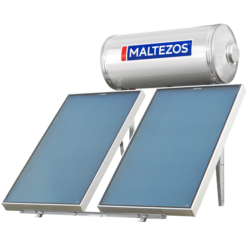 MALTEZOS Ηλιακός Θερμοσίφωνας MALTEZOS Inox 200L/3τμ Διπλής Ενέργειας Ταράτσας