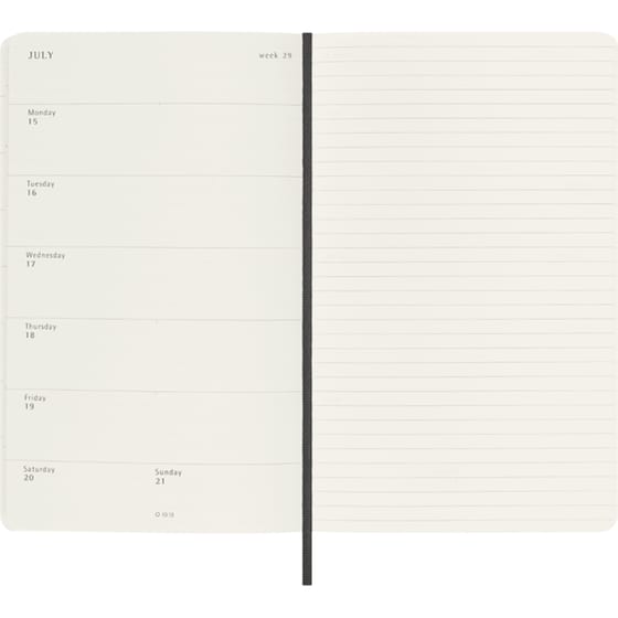Ημερολόγιο Εβδομαδιαίο Moleskine 2024 12Μ L Black Μαλακό image 1