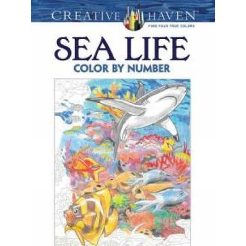 Creative Haven Sea Life Color by Number Coloring Book