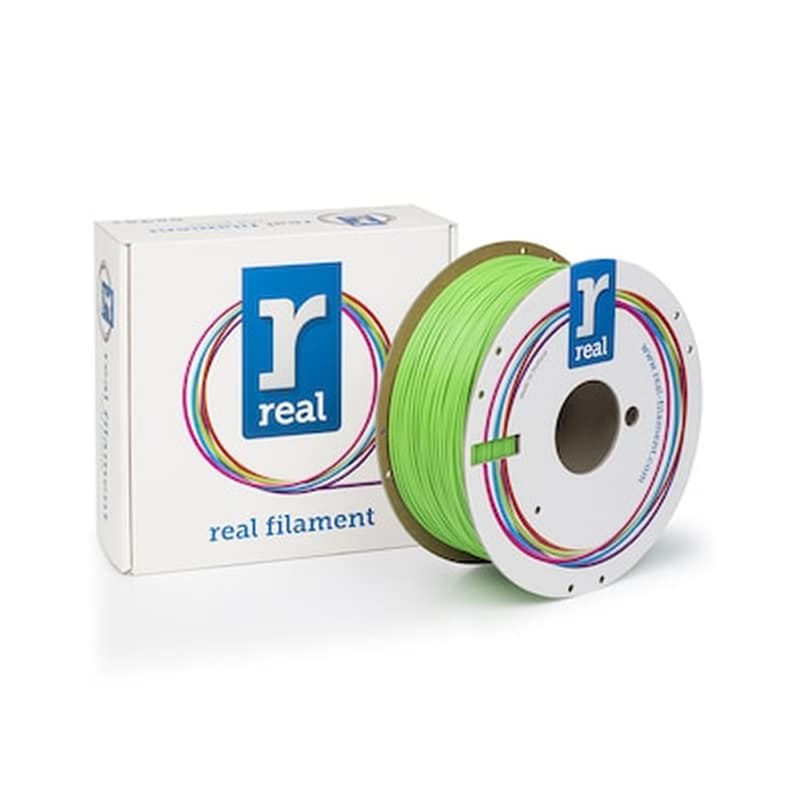 REAL FILAMENTS Real Pla 3d Printer Filament - Nuclear Green - Spool Of 1kg - 1.75mm (refplangreen1000mm175)