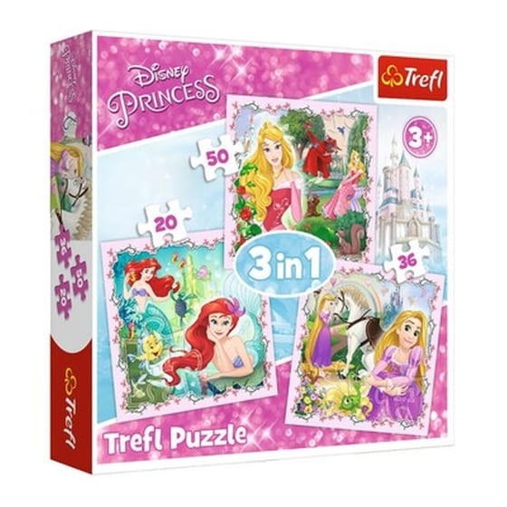 Παιδικό Σετ Παζλ Trefl Princesses (20/36/50 Κομμάτια) image 0