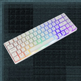 White Shark Ronin Gaming Πληκτρολόγιο 60% με RGB φωτισμό Λευκό (US)