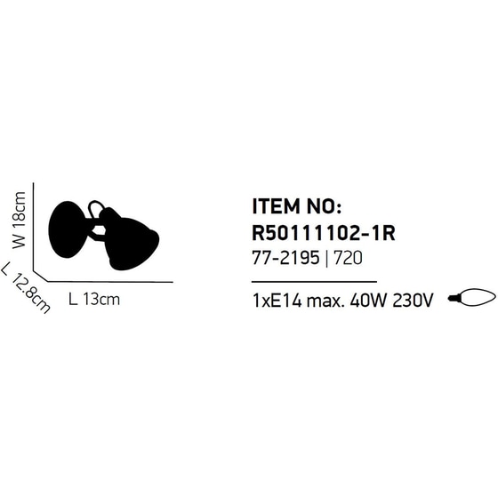 Φωτιστικό Τοίχου Homelighting Backet 77-1184 Chrome - Λευκό image 1