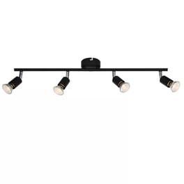 Σποτ Πολύφωτο Aca Trinity Mc634bk4 Μεταλλικό 66.3x16.8 cm - Μαύρο