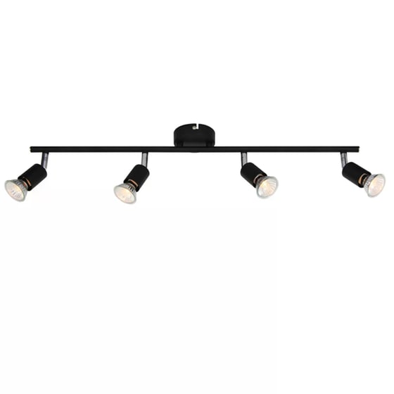 Σποτ Πολύφωτο Aca Trinity Mc634bk4 Μεταλλικό 66.3x16.8 cm - Μαύρο image 0