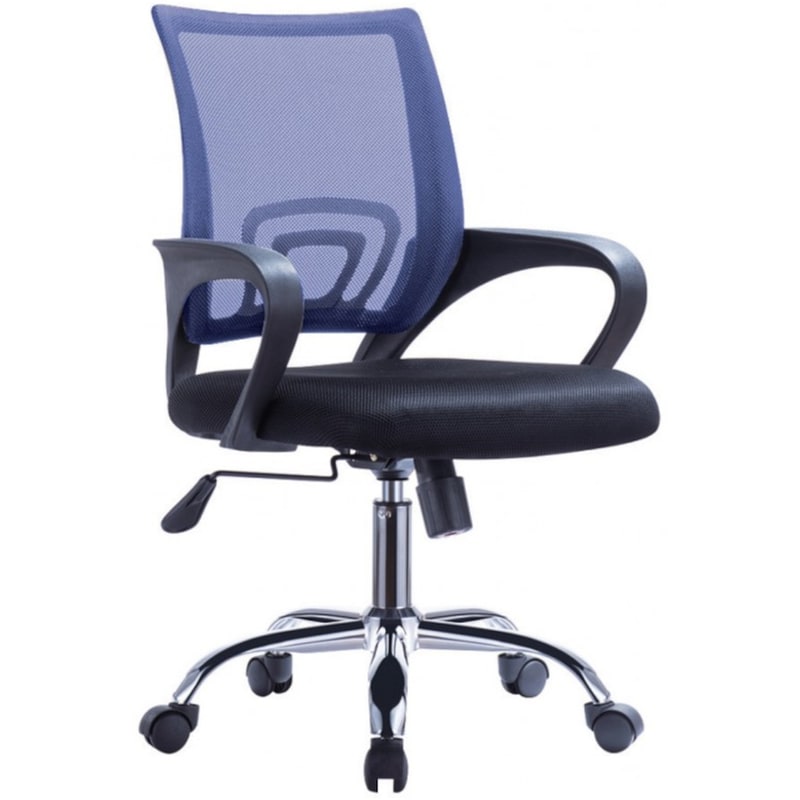 Καρέκλα Γραφείου Woodwell BF2101 - F mesh (χωρίς Ανάκλιση) από Ύφασμα - Μπλε/Μαύρη