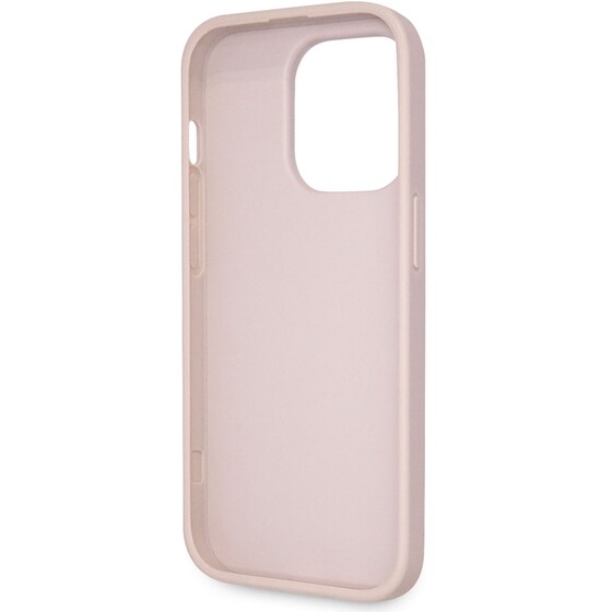 Θήκη Apple iPhone 14 Pro - Guess Triangle Metal Logo Strass Collection Crossbody Case - Ροζ image 7