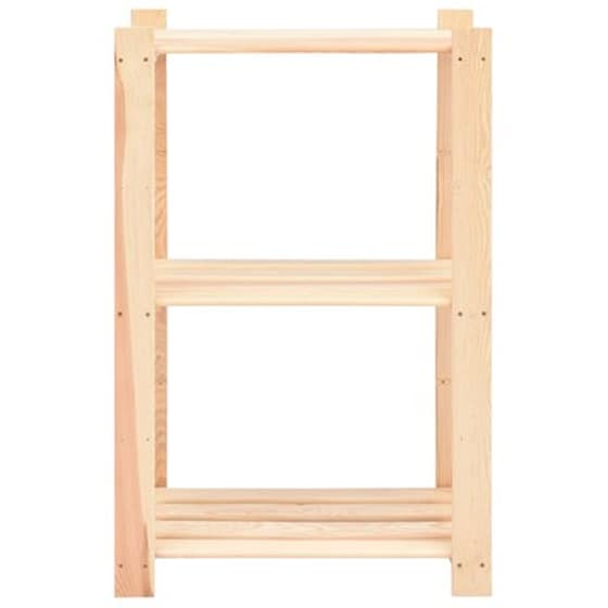 Vidaxl Ραφιέρες 3 Επιπέδων 2 Τεμ 150 Κ. 60x38x90 Εκ. Μασίφ Ξύλο Πεύκου image 4