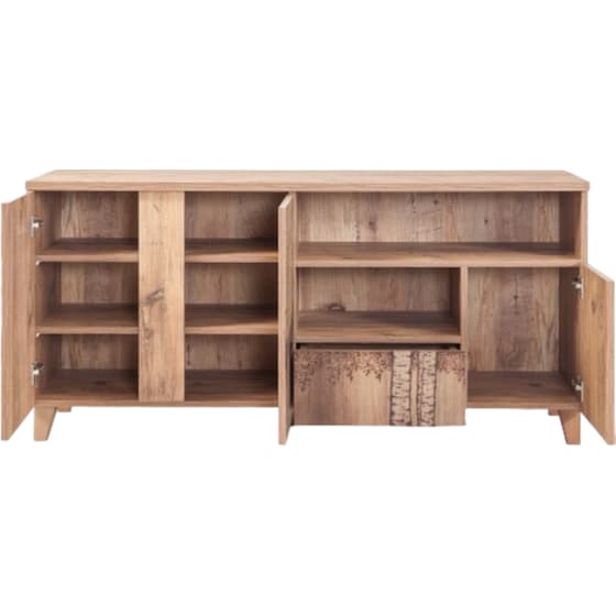 Έπιπλο Τηλεόρασης 24Mall Mare Atlantic Pine από Μοριοσανίδα 160x45x65 cm - Καφέ image 2