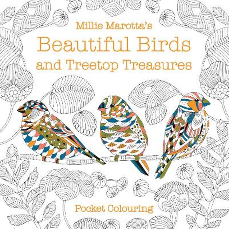 Millie Marottas Beautiful Birds and Treetop Treasures Pocket Colouring