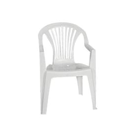 Πολυθρόνα Woodwell Στοιβαζόμενη Πλαστική C8652 58x57x81cm - Άσπρη