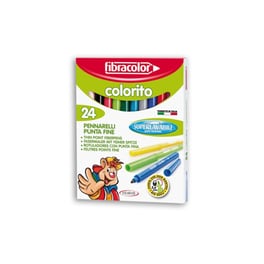 Μαρκαδόροι Λεπτοί 24 Τεμάχια Fibracolor