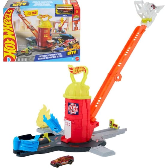 Mattel Hot Wheels City Πίστα Σούπερ Πυροσβεστικός Σταθμός image 1