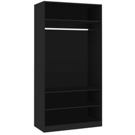 Μονόφυλλη Ντουλάπα Vidaxl από Μοριοσανίδα 100x50x200cm - Μαύρο