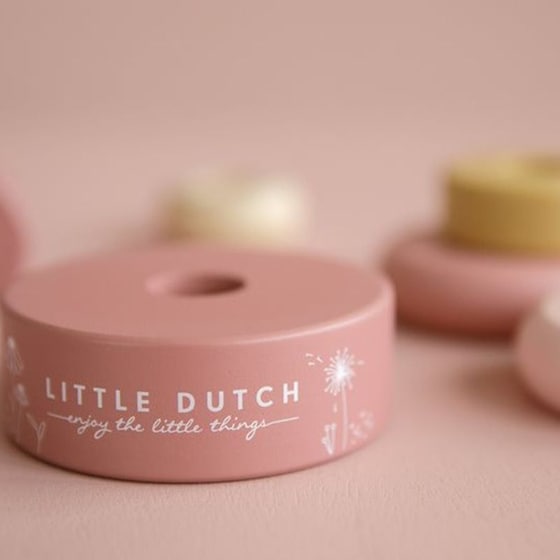 Ξύλινο Παιχνίδι Little Dutch Πυραμίδα Ταξινόμησης And Ταλάντωσης Flowers image 3