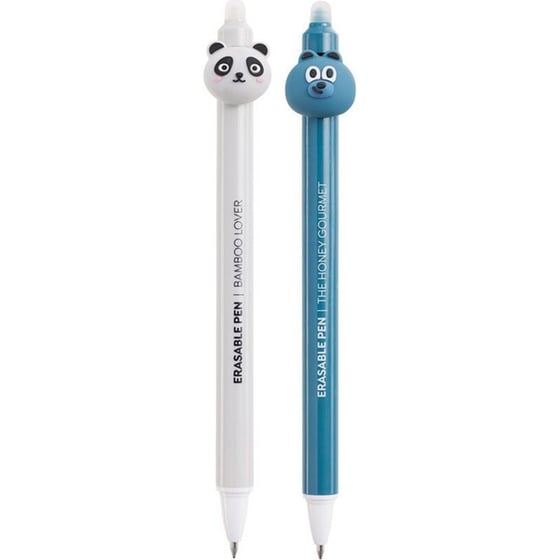 Στυλό Gel Miquelrius Erasable Panda-Bear Μπλε 0.5mm (2 Τεμάχια) image 0