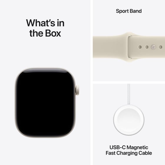 Apple Watch Series 12 GPS + Cellular 46mm Pearl White Ceramic Case with Sand Sport Band - S/M image 6