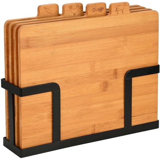 ESTIA 01-26707 Σετ Ξύλα Κοπής με Βάση Καφέ image 1