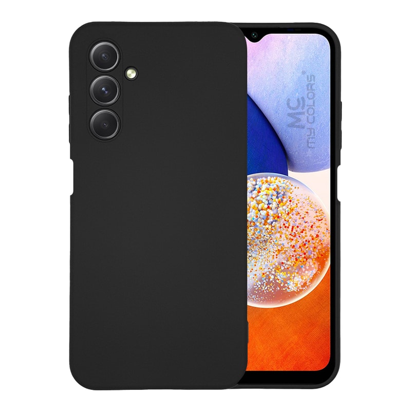 Θήκη Σιλικόνης Samsung Galaxy A14 - My Colors - Μαύρο