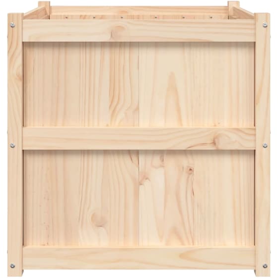 Ζαρντινιέρα VidaXL από Μασίφ Ξύλο Πεύκου 70x70cm - Μπεζ image 4