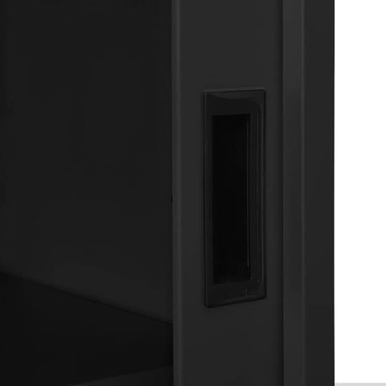 Ντουλάπι Γραφείου VidaXL από Ατσάλι 90x40x90 cm  - Μαύρο image 7