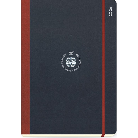 Ημερολόγιο Ημερήσιο 2026 The Writing Fields Flex Global Μαύρο Κόκκινο image 0