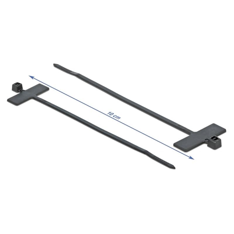 Delock Δεματικά Καλωδίων 18958 Με Ετικέτα, 100x2.5mm, Μαύρα, 10τμχ