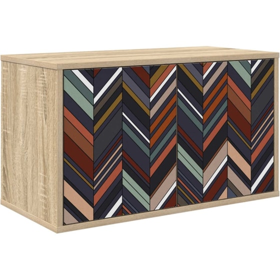 Έπιπλο Τηλεόρασης VidaXL OMMEN Επιτοίχιο 69 x 33 x 40 cm - Sonoma Δρυς image 0