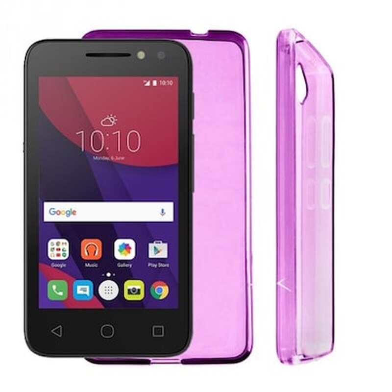 Θήκη Alcatel Pixi 4 - Volte-Tel SlimColor TPU Back Cover Σιλικόνης - Διάφανη Ροζ VOLTE-TEL