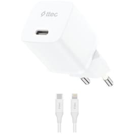 Φορτιστής Πρίζας Ttec 2SCG30LB 30W με Καλώδιο USB-C σε Lightning - White