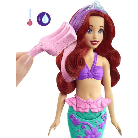 Κούκλα Disney Princess Color Splash Ariel Γοργόνα (HLW00) image 3
