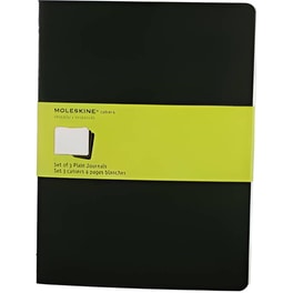 Σημειωματάριο Moleskine Journal Cahier Plain Μαύρο XL (3 Τεμάχια)