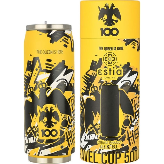 Θερμός Travel Cup Estia Home Art Save the Aegean AEK BC Edition The Queen is Here 500ml image 0