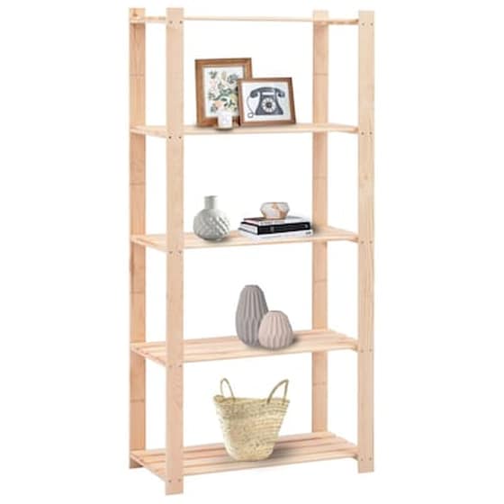 Vidaxl Ραφιέρες 5 Επιπέδων 3 Τεμ 250 Κ 80x38x170 Εκ Μασίφ Ξύλο Πεύκου image 2