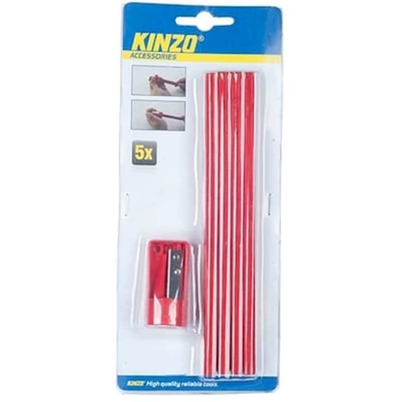 KINZO Μολυβια Σετ5 Και Ξυστρα 17,5x7,5x1,3cm Kinzo