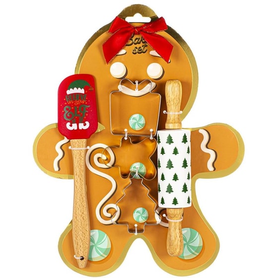 Baking Set Tri-Coastal Xmas Gingerbread Man image 0