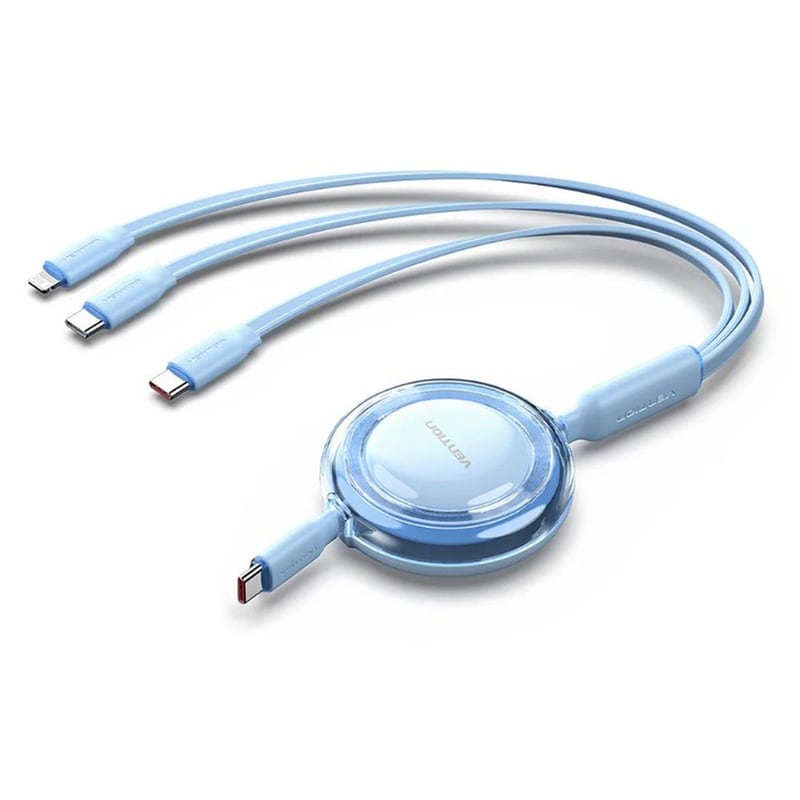 Vention Καλώδιο TRKSBE USB-C σε USB-C/Lightning 1.10m Μπλε