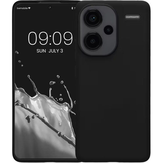 Θήκη Xiaomi Redmi Note 13 Pro Plus - Kwmobile TPU Case Σιλικόνης - Black Matte image 0