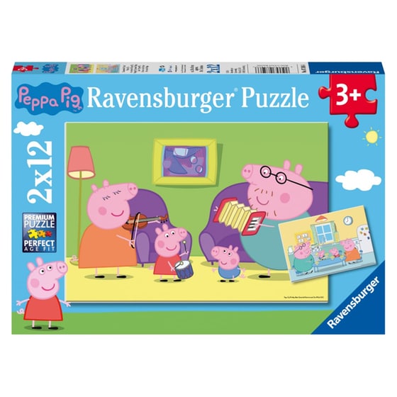 Παιδικό&nbsp;Παζλ Ravensburger 2χ12 Τεμ.πεππα Το Γουρουνακι (24 Κομμάτια) image 0