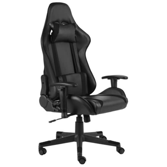 Καρέκλα Gaming Γραφείου VidaXL 20478 από Τεχνητό Δέρμα - Μαύρη image 1