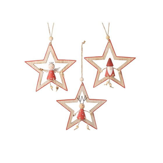 Διακοσμητικό Heaven Sends Κρεμαστά Ξύλινα Αστέρια image 0