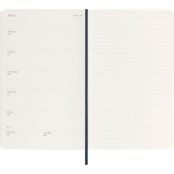 Ημερολόγιο Εβδομαδιαίο Moleskine 2025-2026 18Μ Large Saphire Blue Hard image 4