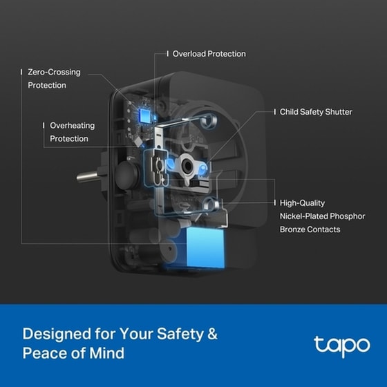 TP-Link Tapo P410M Smart WiFi Outdoor Plug Black image 3