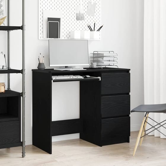 Γραφείο VidaXL από Επεξεργασμένο Ξύλο 90x45x76 cm - Μαύρη Δρυς image 1