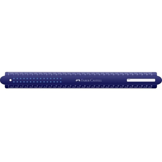 Χάρακας Faber-Castell Dots Breakresistant Μαύρο/Μπλε 30 cm (1 Τεμάχιο) image 1