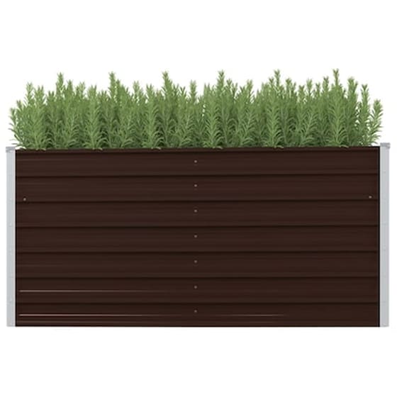 Vidaxl Ζαρντινιέρα Κήπου Καφέ 160 X 40 X 77 Εκ. Γαλβανισμένος Χάλυβας image 1