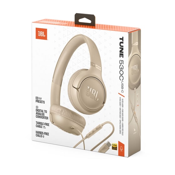 JBL Tune 530C Ενσύρματα Ακουστικά Κεφαλής - Beige image 3