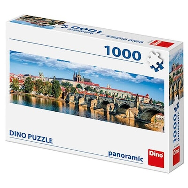 Παζλ 1000 Τεμ Panoramic Πραγα Καστρο + Ποταμι 32x23x7cm Dino 545380