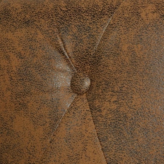 Τριθέσιος Καναπές VidaXL Chesterfield 200.5x76cm - Καφέ image 2