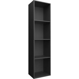 Βιβλιοθήκη VidaXL από Μοριοσανίδα 36x36x143 cm - Μαύρο